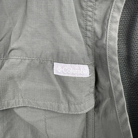 Columbia Omni Shade Sun Protection Mens L Green Vest Layer Outdoor Vented - Picture 2 of 11